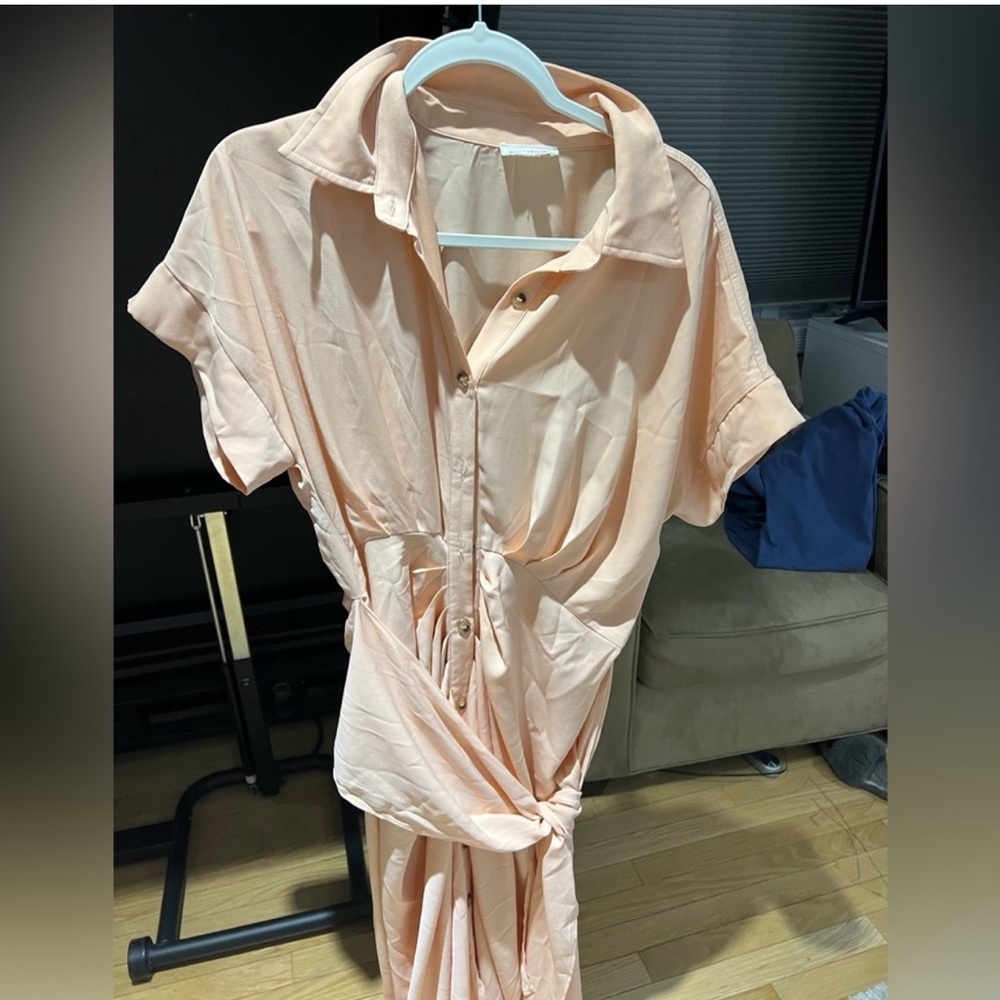 Dance & Marvel Peach Midi Dress